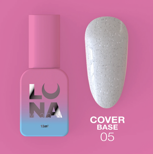 LunaMoon Cover Base 5, 13ml, White Shimmer