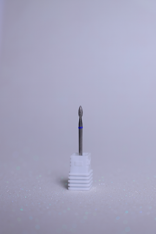Diamond Short Flame E-File Nail Drill Bit - Medium Grit(Blue)